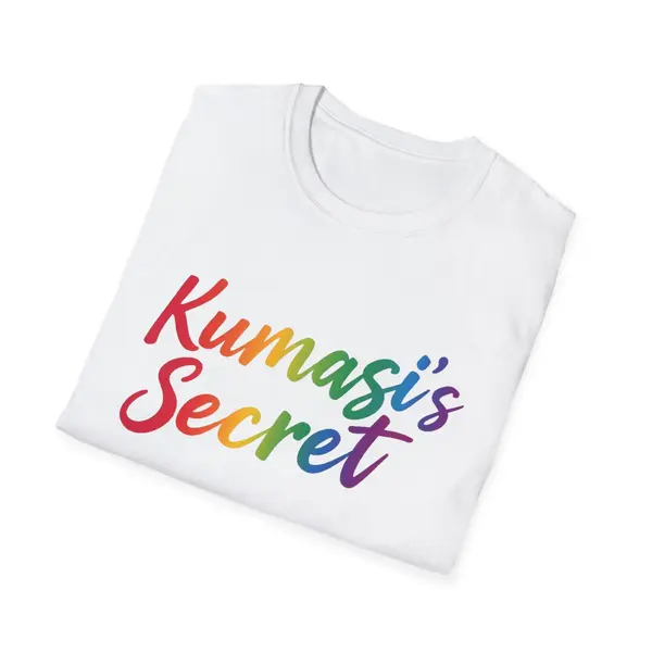 Rainbow Script Text Tee in White, view 5