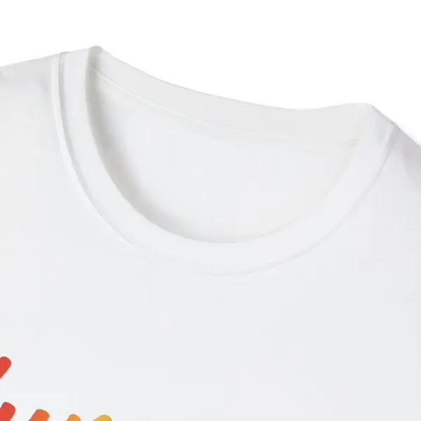 Rainbow Script Text Tee in White, view 4