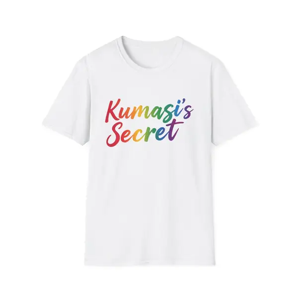 Rainbow Script Text Tee in White, view 2