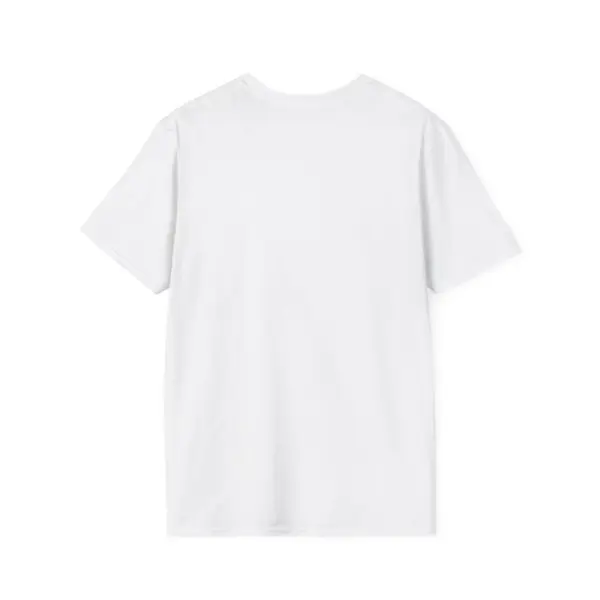 Rainbow Script Text Tee in White, back view, view 3