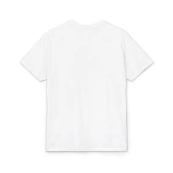 Pink Script Hearts T-Shirt in White, back view, view 3