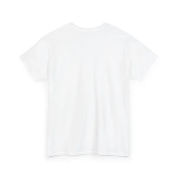 Red & Blue Retro Script T-Shirt in White, view 5