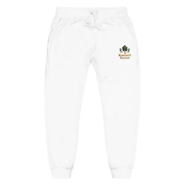 Embroidered Sweatpants in White, view 3