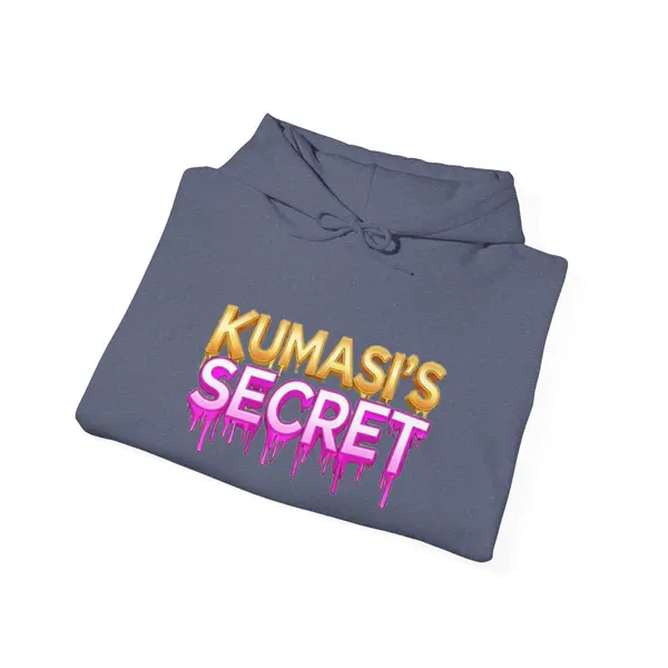 Drip Lettering Graphic Pullover Hoodie in Heather Navy, view 5