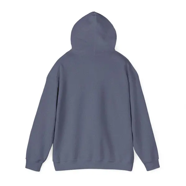 Drip Lettering Graphic Pullover Hoodie in Heather Navy, view 4