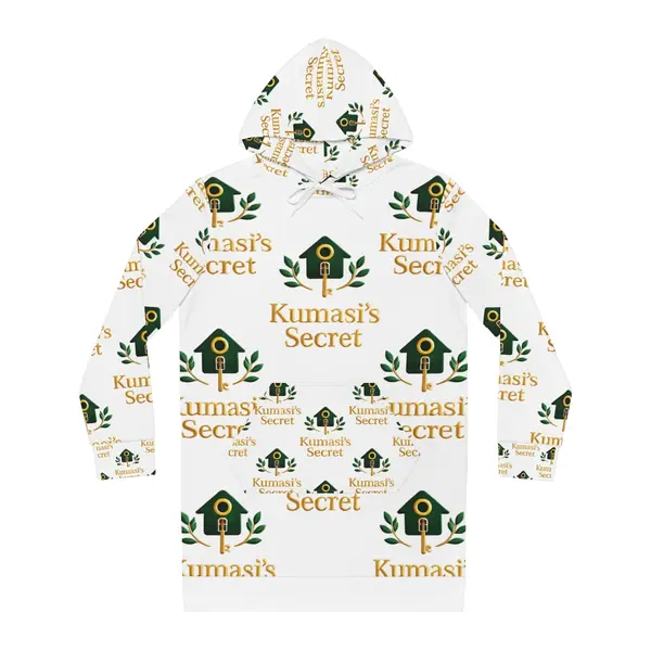 All-Over Print Hoodie Dress in Seam thread color automatically matched to design, view 4