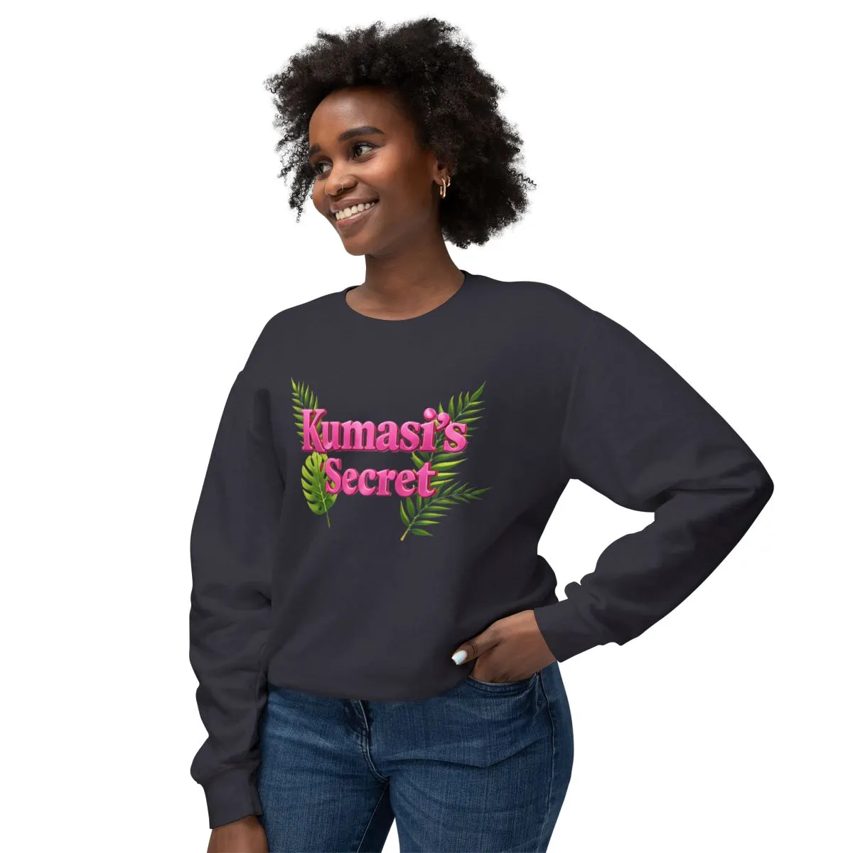 Pink Tropical Lettering Sweatshirt by Kumasi's Secret