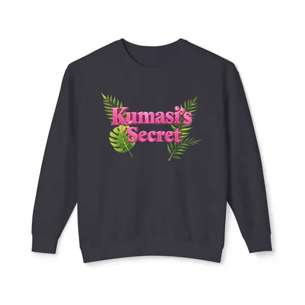 Pink Tropical Lettering Sweatshirt in Black, view 3