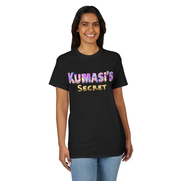 Colorful Floral Letters T-Shirt in Black, view 3