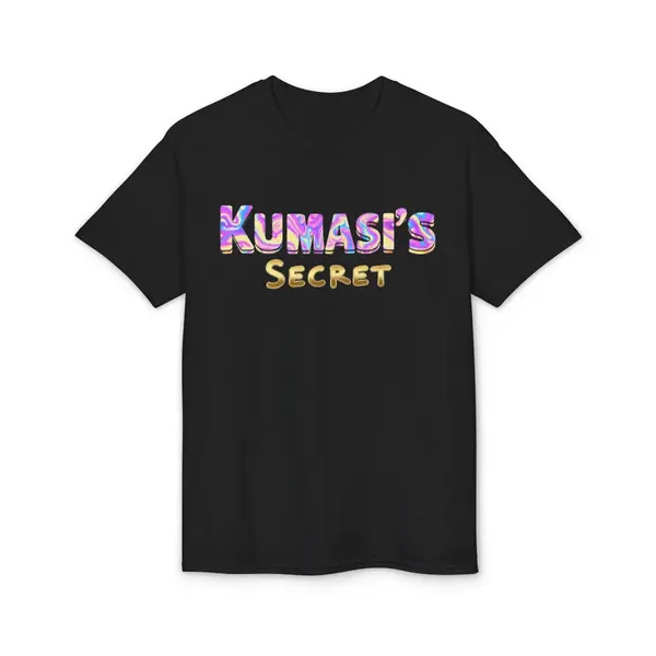 Colorful Floral Letters T-Shirt in Black, view 4