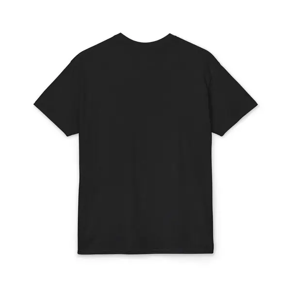 Colorful Floral Letters T-Shirt in Black, back view, view 5