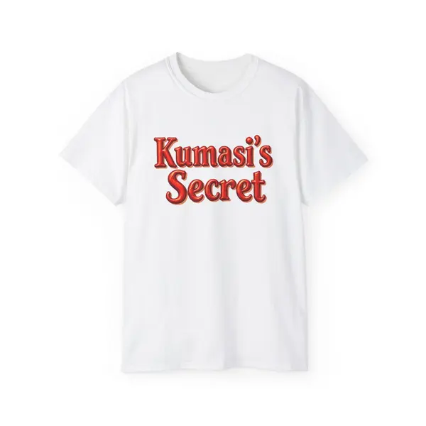 Red Script Wordmark T-Shirt in White, view 4