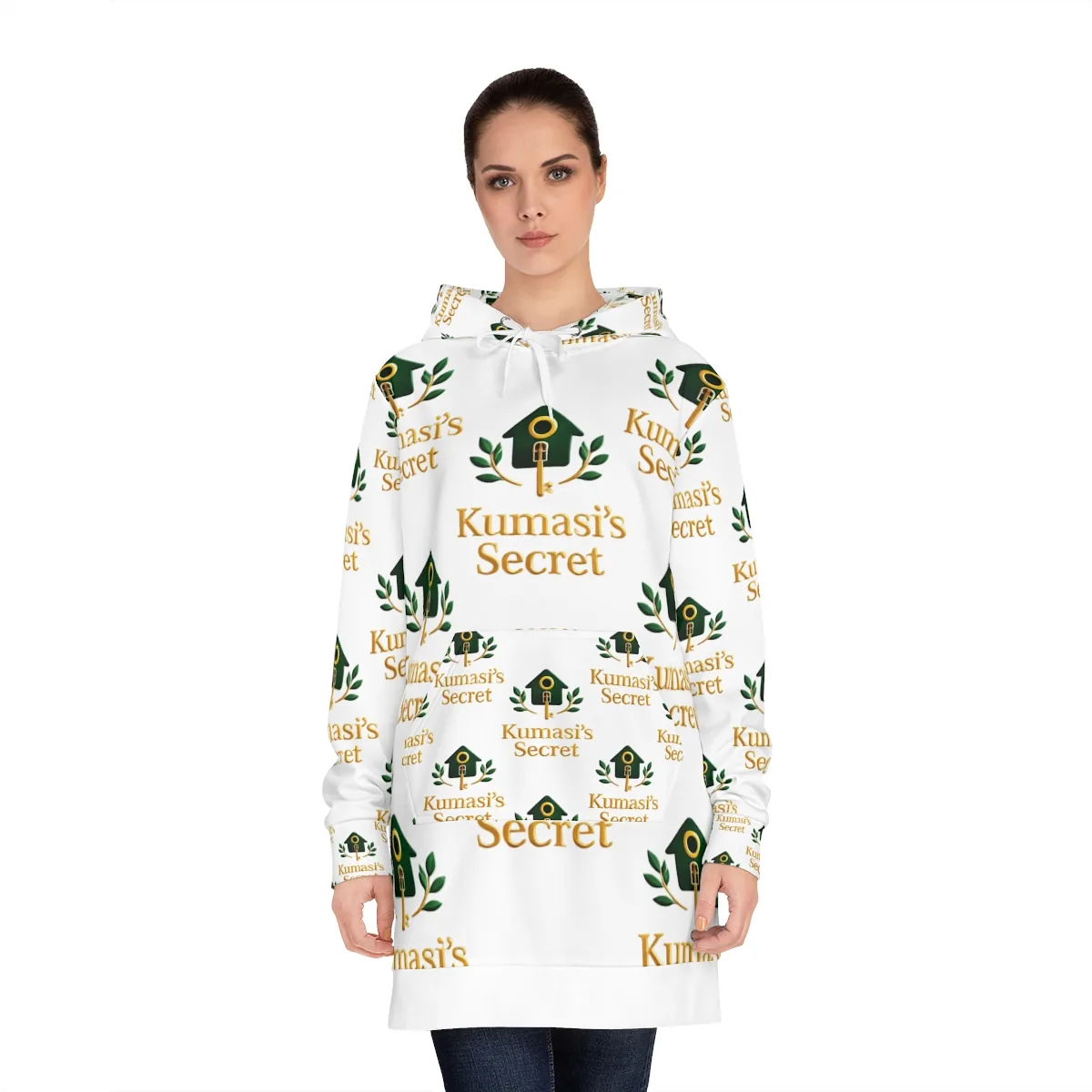 All-Over Print Hoodie Dress by Kumasi's Secret