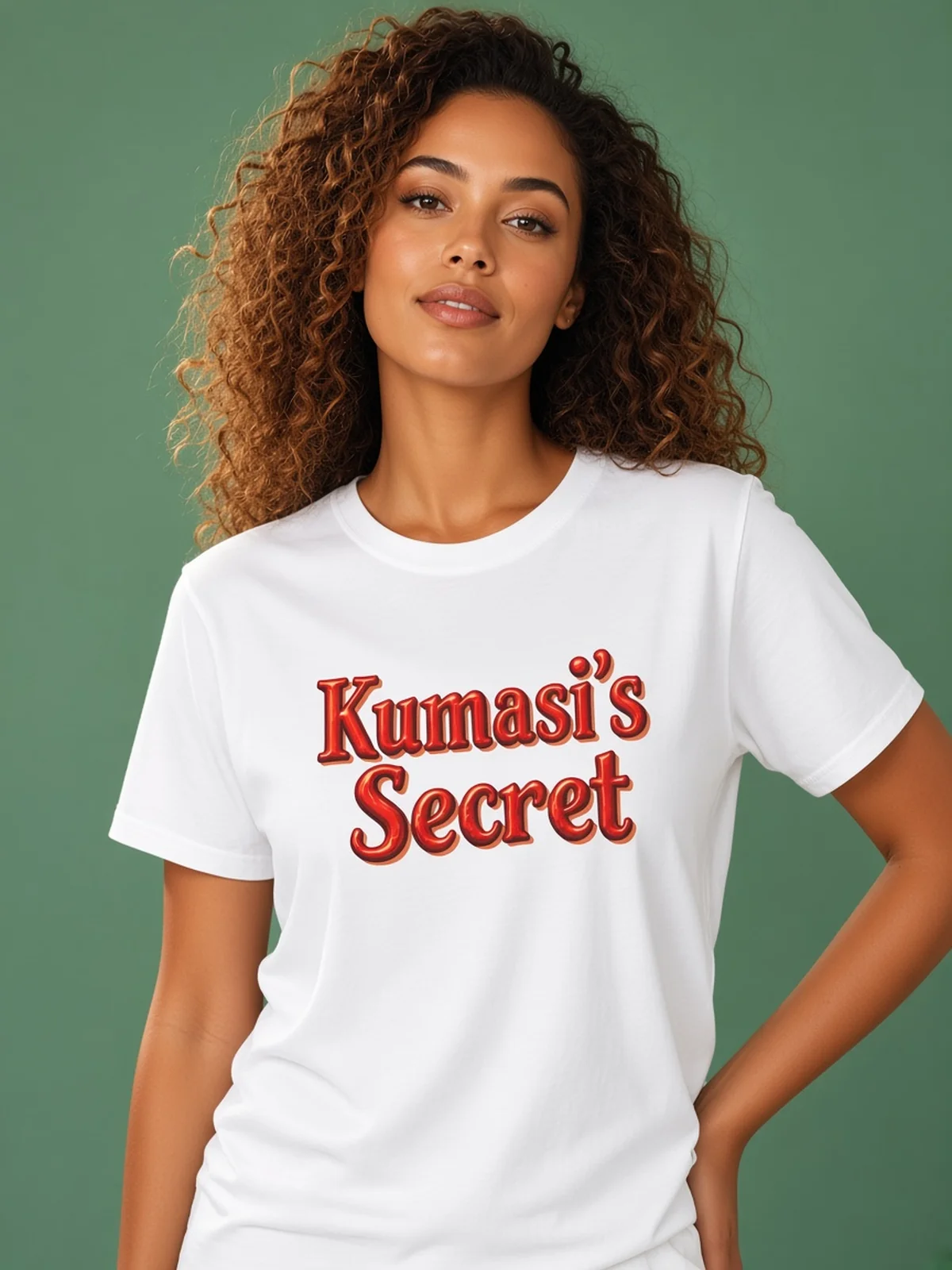 Red Script Wordmark T-Shirt by Kumasi's Secret